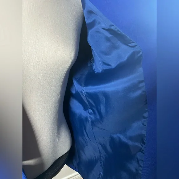 Lauren Ralph Lauren Women’s 100% Silk Single-Breasted Blazer–Size 14–Royal Blue - Picture 10 of 14